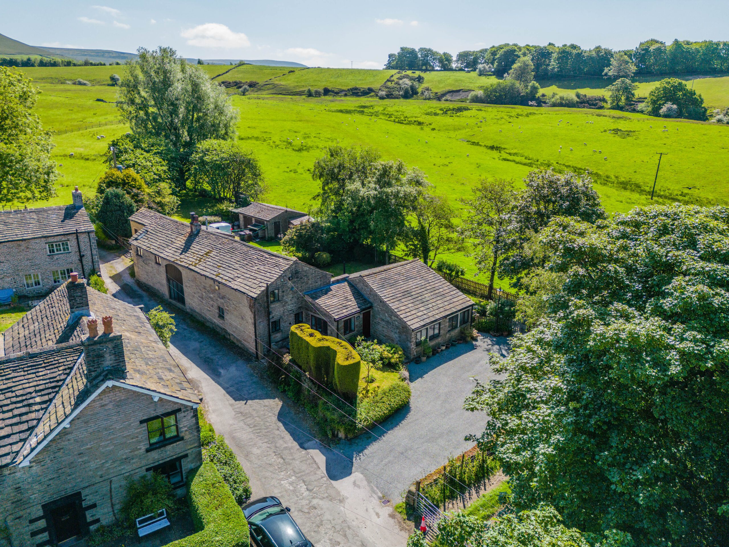 Arial shot of country home | Meller Speakman